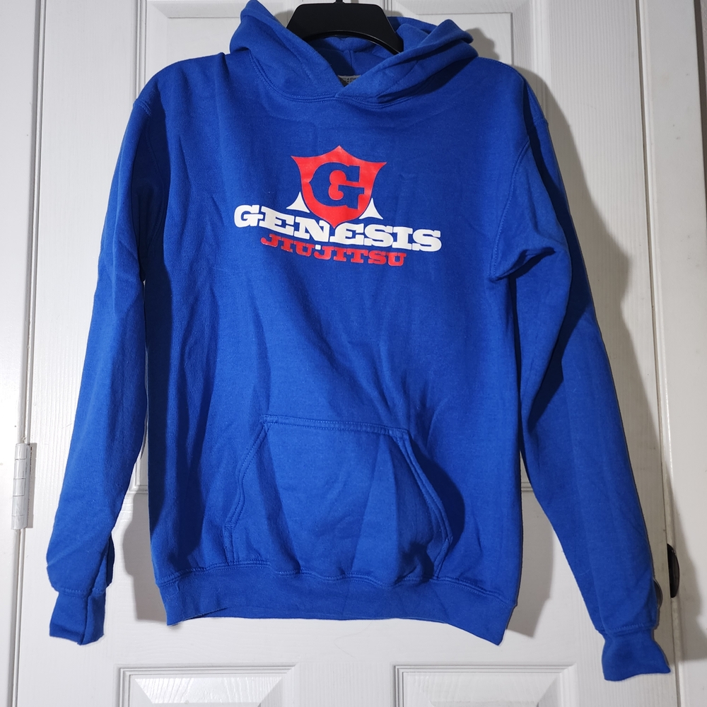 Genesis JiuJitsu Gildan Royal Blue Hoodie Youth XL